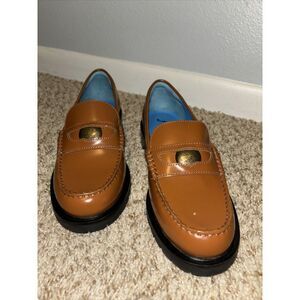 Free People Liv‎ Penny Loafer Bronze Women SZ 37 (7 US)